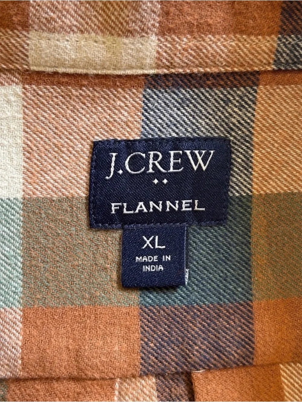 J. Crew long sleeve flannel shirt.  XL